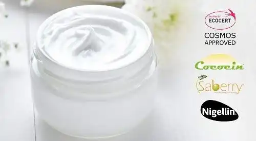 Sabinsa Cosmeceutical Ingredients COSMOS Approved: Cococin™, Saberry®, and Nigellin® Amber